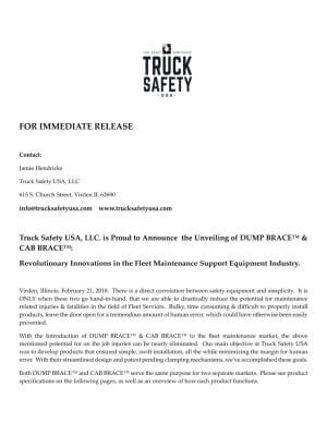 Truck Safety USA press release
